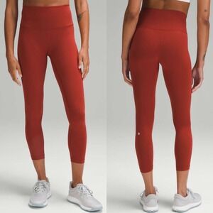 Lululemon Wunder Train‎ High Rise Leggings Red women's Size 4 Style W5CQDS Pants